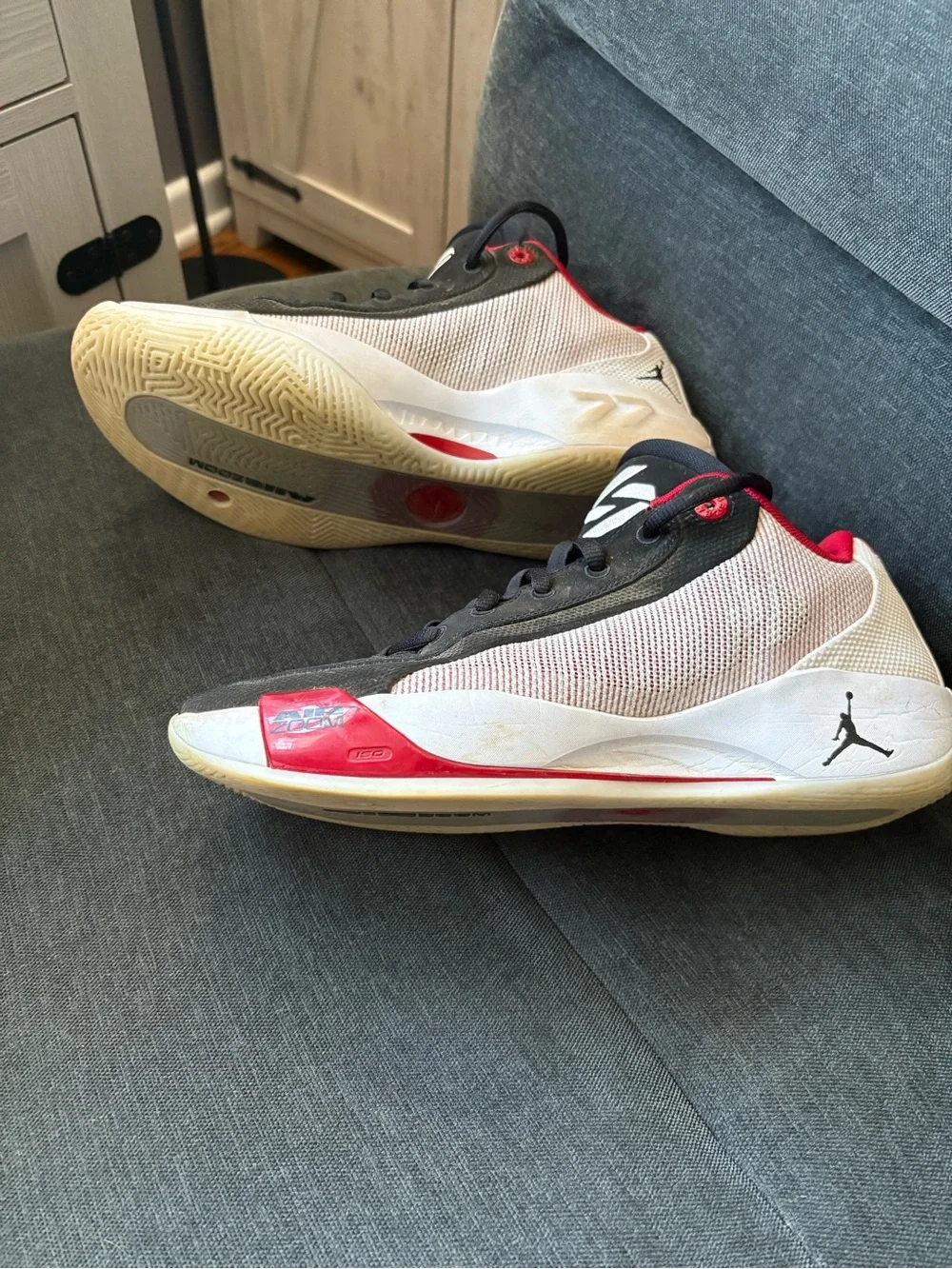 Jordan Men’s Athletic Shoes - White/Red/Black